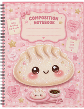 Load image into Gallery viewer, "Glitter Dumplings" Handmade Subject Notebook
