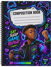 Load image into Gallery viewer, "Level Up" Handmade Subject Notebook
