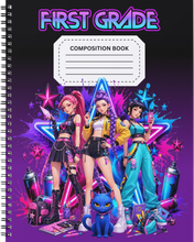 Load image into Gallery viewer, "Grade School K-Pop" Handmade Subject Notebook
