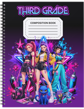 Load image into Gallery viewer, "Grade School K-Pop" Handmade Subject Notebook
