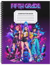 Load image into Gallery viewer, "Grade School K-Pop" Handmade Subject Notebook
