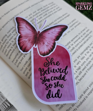 Load image into Gallery viewer, &quot;Pink Butterfly Expressions&quot; Decorative Bookmark

