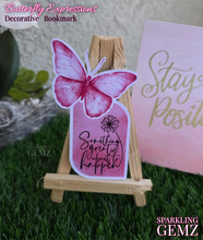 Load image into Gallery viewer, &quot;Pink Butterfly Expressions&quot; Decorative Bookmark
