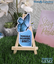 Load image into Gallery viewer, &quot;Blue Butterfly Expressions&quot; Decorative Bookmark
