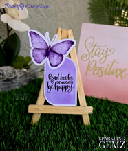 Load image into Gallery viewer, &quot;Purple Butterfly Expressions&quot; Decorative Bookmark
