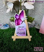 Load image into Gallery viewer, &quot;Pink Butterfly Expressions&quot; Decorative Bookmark
