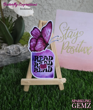 Load image into Gallery viewer, &quot;Pink Butterfly Expressions&quot; Decorative Bookmark
