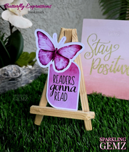 Load image into Gallery viewer, &quot;Pink Butterfly Expressions&quot; Decorative Bookmark
