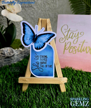 Load image into Gallery viewer, &quot;Blue Butterfly Expressions&quot; Decorative Bookmark
