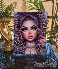 Load image into Gallery viewer, &quot;Bombshell Beauty&quot; Handmade Subject Notebook
