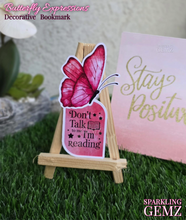 Load image into Gallery viewer, &quot;Pink Butterfly Expressions&quot; Decorative Bookmark

