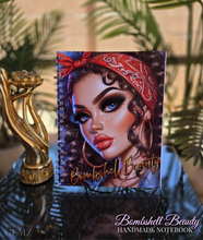 Load image into Gallery viewer, &quot;Bombshell Beauty&quot; Handmade Subject Notebook
