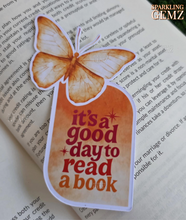 Load image into Gallery viewer, &quot;Orange Butterfly Expressions&quot; Decorative Bookmark
