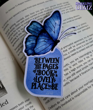Load image into Gallery viewer, &quot;Blue Butterfly Expressions&quot; Decorative Bookmark
