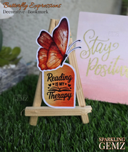 Load image into Gallery viewer, &quot;Orange Butterfly Expressions&quot; Decorative Bookmark
