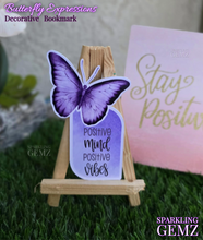 Load image into Gallery viewer, &quot;Purple Butterfly Expressions&quot; Decorative Bookmark
