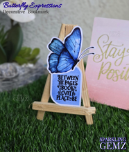 Load image into Gallery viewer, &quot;Blue Butterfly Expressions&quot; Decorative Bookmark
