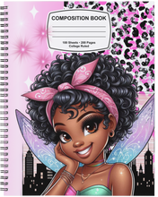 Load image into Gallery viewer, "Composition Style ~ Pixie" Handmade Subject Notebook
