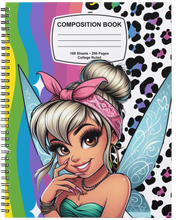 Load image into Gallery viewer, "Composition Style ~ Pixie" Handmade Subject Notebook
