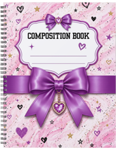 Load image into Gallery viewer, "Ribbon Composition Book" Handmade Subject Notebook
