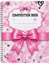 Load image into Gallery viewer, "Ribbon Composition Book" Handmade Subject Notebook
