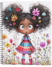 Load image into Gallery viewer, "Whimsical Girl" Handmade Subject Notebook
