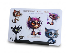 Load image into Gallery viewer, "Sipping Kitties" Handmade Desk Calendar

