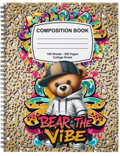 Load image into Gallery viewer, "Composition Style ~ Graffiti Vibes" Handmade Subject Notebook
