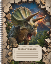 Load image into Gallery viewer, "The Dinosaurs" Handmade Subject Notebook
