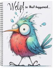Load image into Gallery viewer, "Funny Birds" Handmade Subject Notebook

