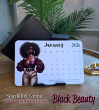 Load image into Gallery viewer, "Black Beauty" Handmade Desk Calendar
