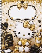 Load image into Gallery viewer, "Chic Kitty" Handmade Subject Notebook
