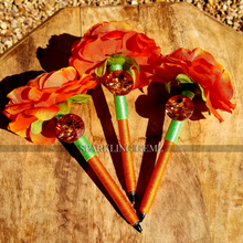 Load image into Gallery viewer, &quot;Orange Buttercup&quot; Faux Flower Pen
