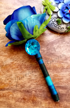 Load image into Gallery viewer, &quot;Blue Ombre&quot; Faux Flower Pen
