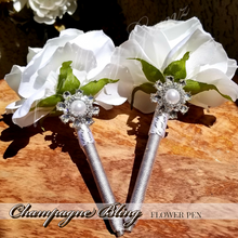 Load image into Gallery viewer, &quot;Champagne Bling&quot; Faux Flower Pen
