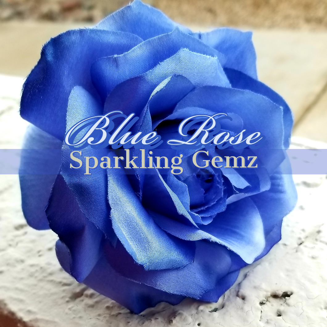 Blue Rose Faux Flower Pen
