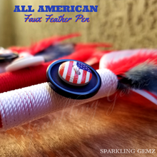 Load image into Gallery viewer, &quot;All American&quot; Faux Feather Pen
