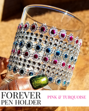 Load image into Gallery viewer, &quot;Pink &amp; Turquoise&quot; Forever Pen Holder
