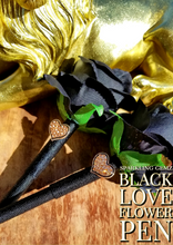 Load image into Gallery viewer, &quot;Black Love&quot; Faux Flower Pen
