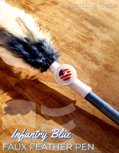 Load image into Gallery viewer, &quot;Infantry Blue&quot; Faux Feather Pen
