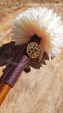 Load image into Gallery viewer, &quot;Champagne &amp; Chocolate&quot; Pompom Flower Pen
